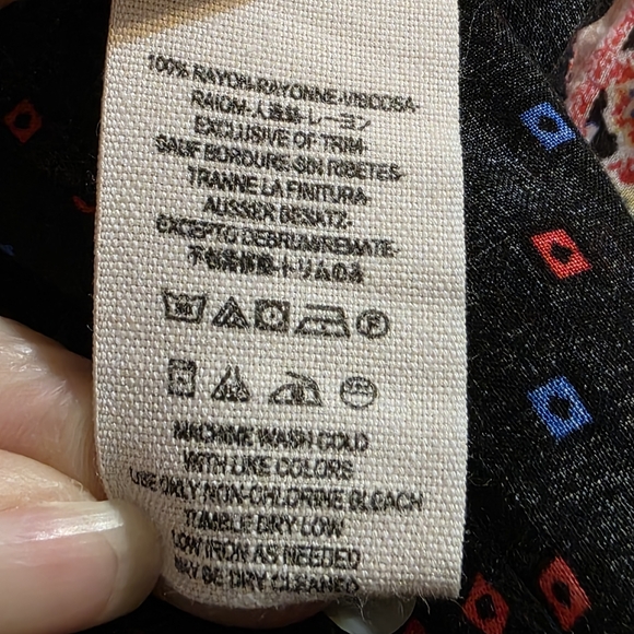 Free People Black and Red Long Sleeve Dress - Picture 8 of 9